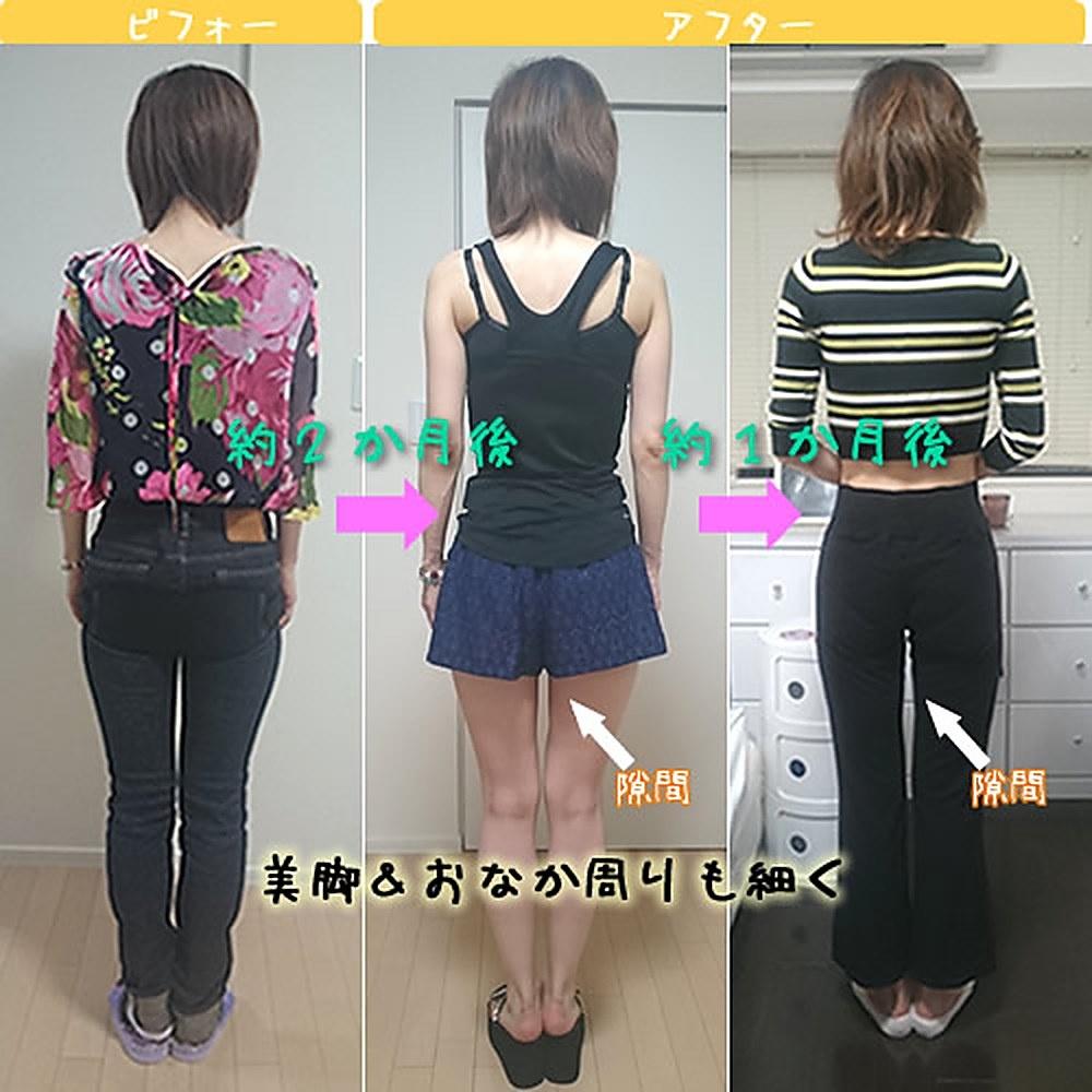 約1〜2ヶ月後の脚とお腹まわりの記録