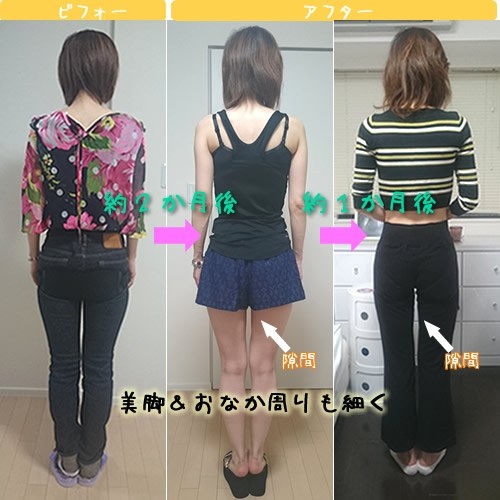 約1〜2ヶ月後の脚とお腹まわりの記録