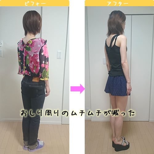 装着前の後ろ姿